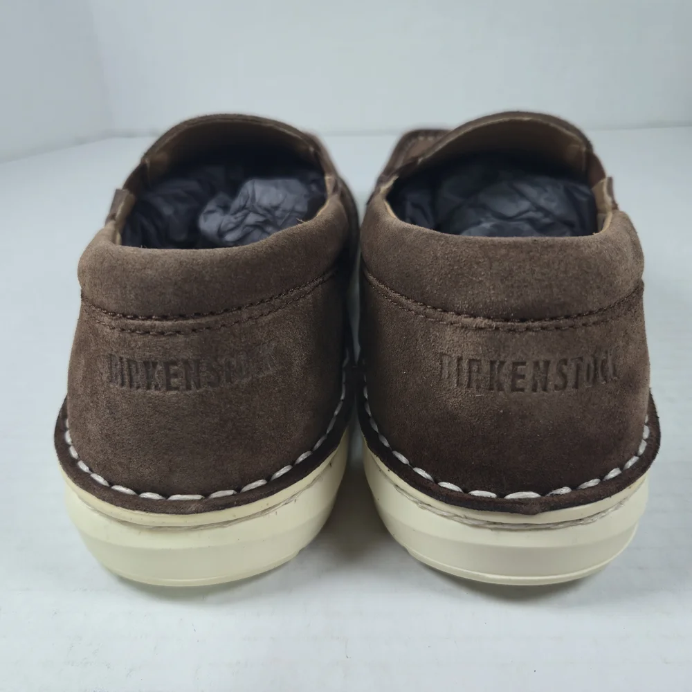 Birkenstock Unisex Duma Brown Leather Slip-On Loafers Size EU 38 Reg US W7 M5